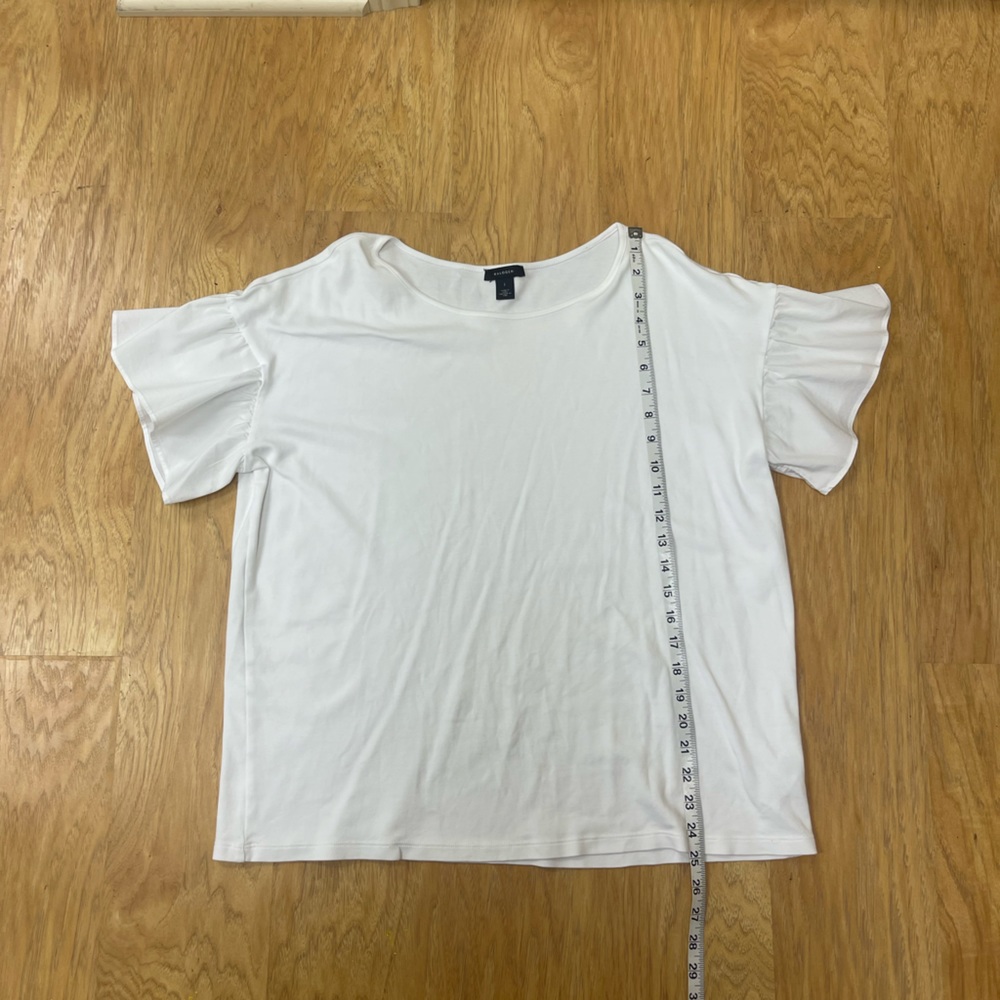 White Halogen Short, Ruffle Sleeve T-Shirt - Picture 6 of 7